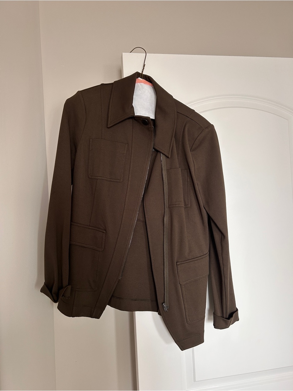 CAbi Brown Lightweight Zip Jacket